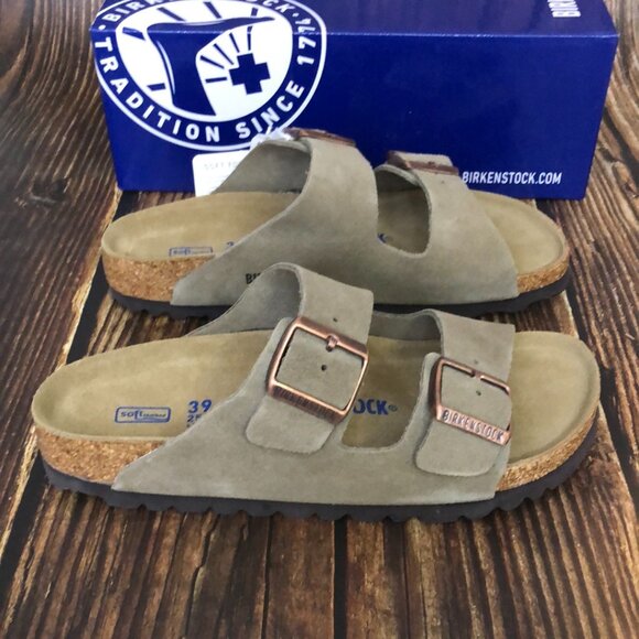 Birkenstock Arizona Narrow Fit Sandals - Taupe - Contoured Footbed - Picture 3 of 6